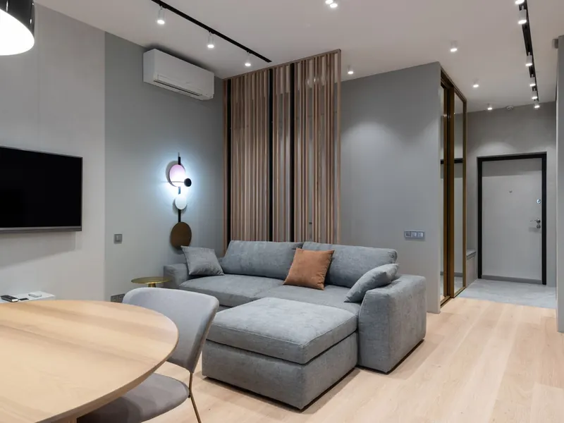 Sala de estar com split inverter instalado